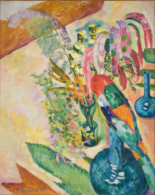 Still Life with a Parrot by Robert Delaunay, 1907
