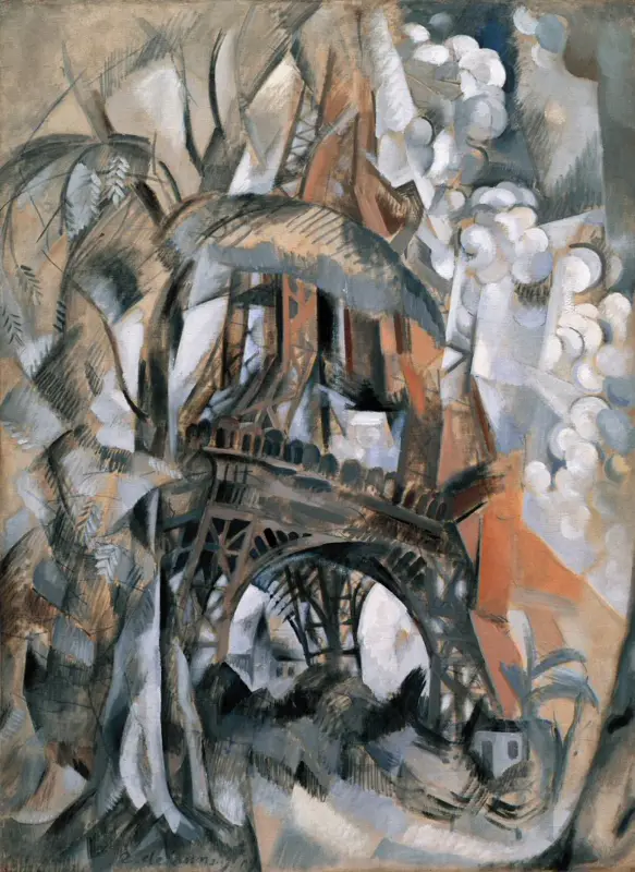 Eiffel Tower with Trees by Robert Delaunay, 1910