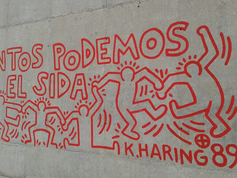 Together we can stop AIDS by Keith Haring, 1989