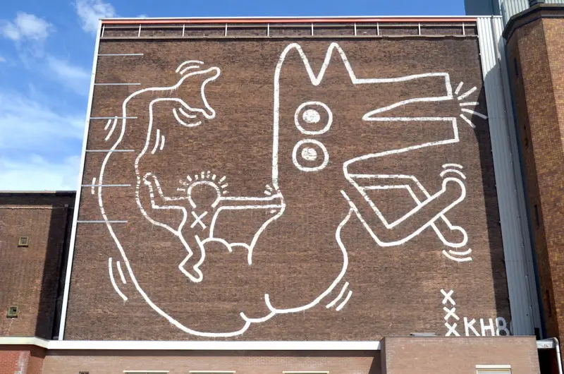 mural of Keith Haring by Keith Haring, 1986