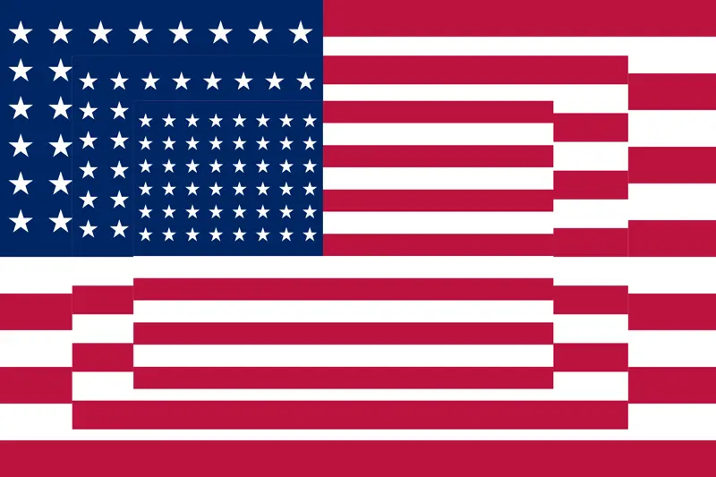 Three Flags by Jasper Johns, 1958