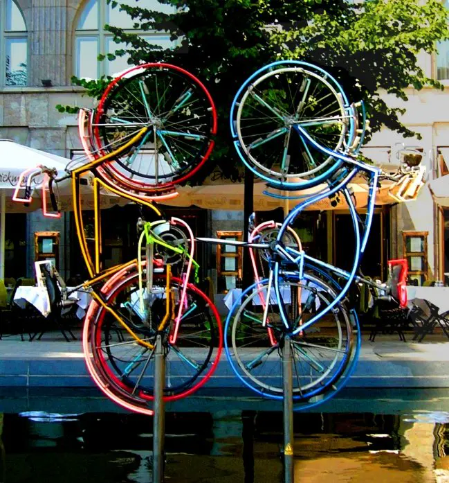 Riding Bikes by Robert Rauschenberg, 1998