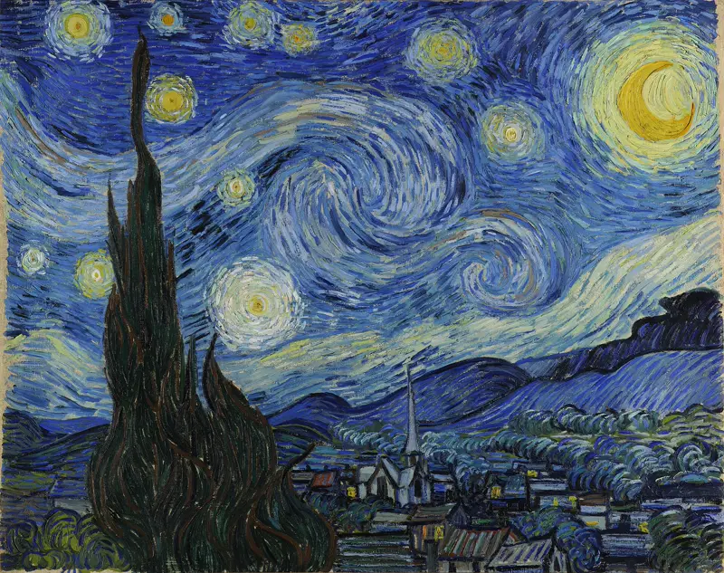 The Starry Night by Vincent van Gogh, 1889